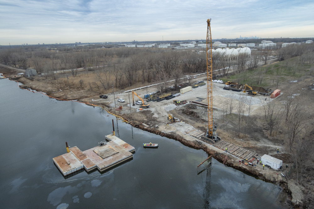 20220420 Lake George Canal - Marine Mattress Install-185