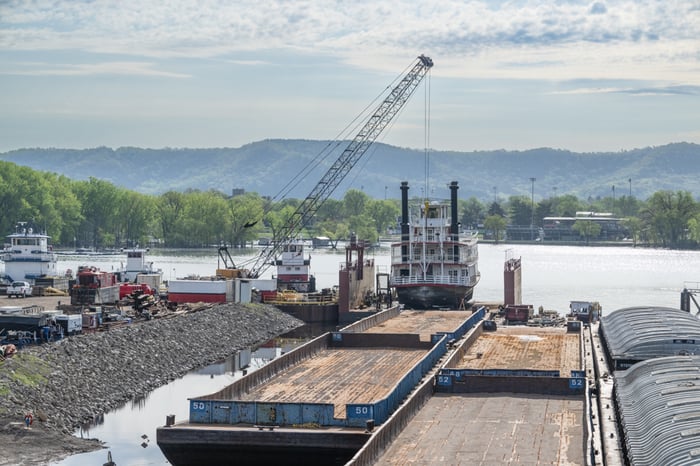 JF Nelosca Dry Dock and Barges at HQ for Rennovations