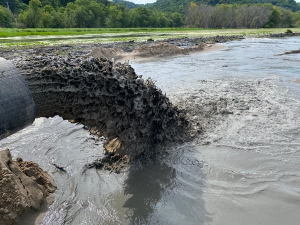 Nelosca Lansing, IA Critical Velocity Dredged Sediment HDPE 