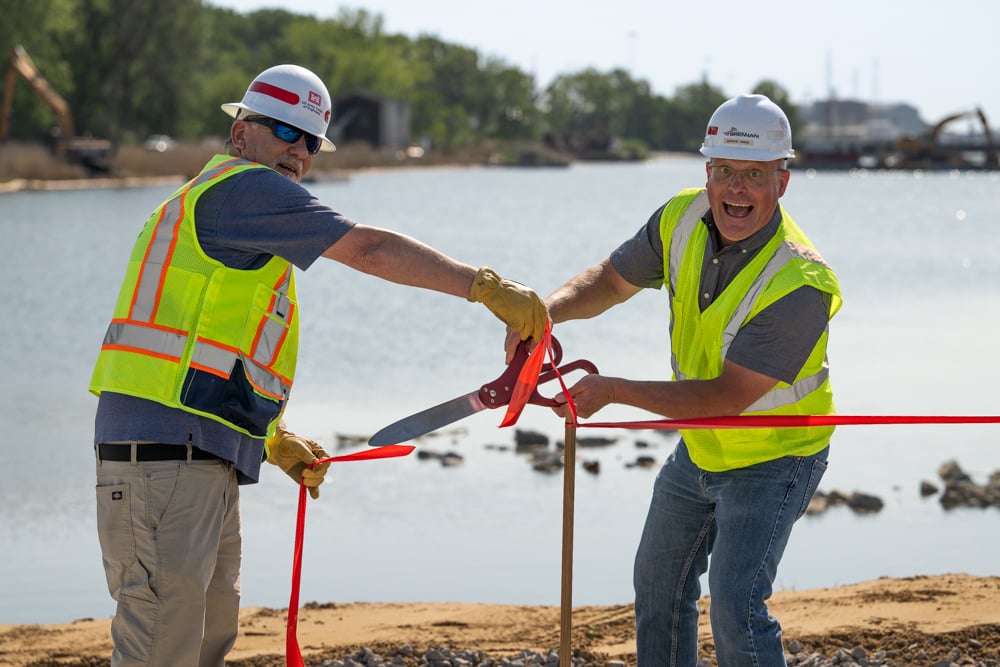 Official ribbon cutting with the USACE marking successful remediation completion