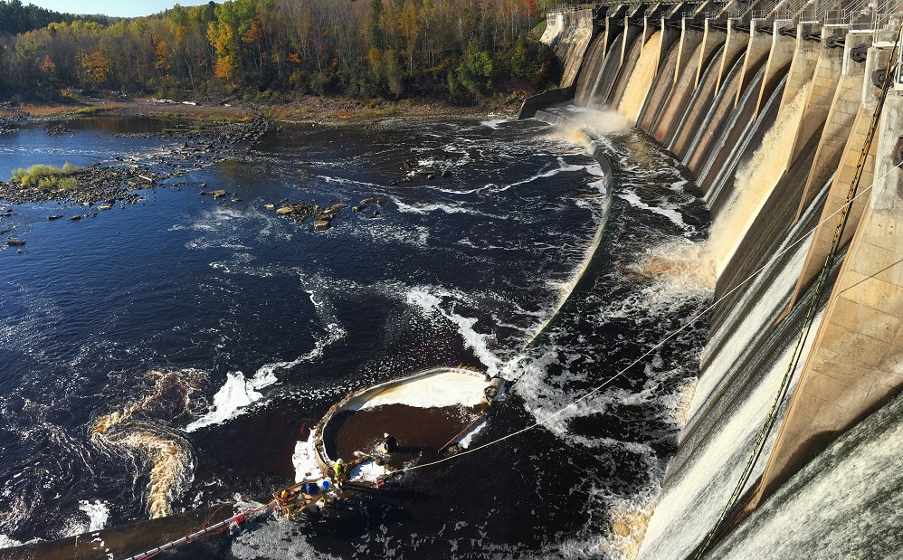 Nelosca cofferdam and hydropower dam