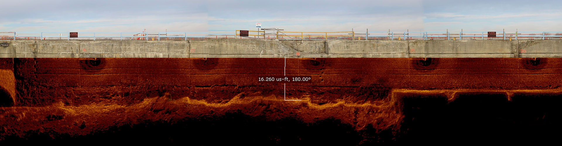 sector scan, underwater acoustic imaging, underwater imaging, 360 degree acoustic imaging, dam inspections