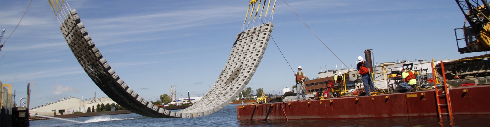 precast articulating block mats, scour and erosion repairs, railroad bridge scour and erosion prevention