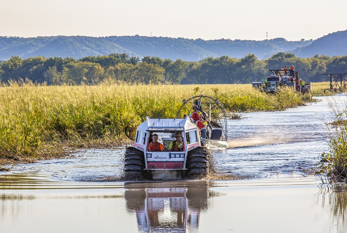 Nelosca's amphibious SHERP ATV and Airboat